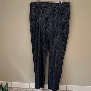 Chico's Elegant Blue Patterned Brigitte Pants